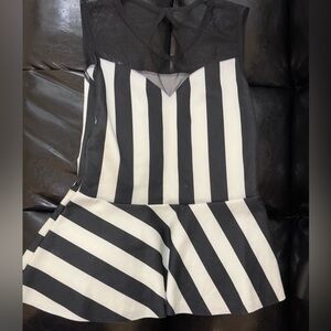 Black and White Striped Top Refree